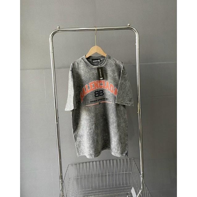Áo thun tay lỡ Wash 2 màu, áo thun cotton unisex