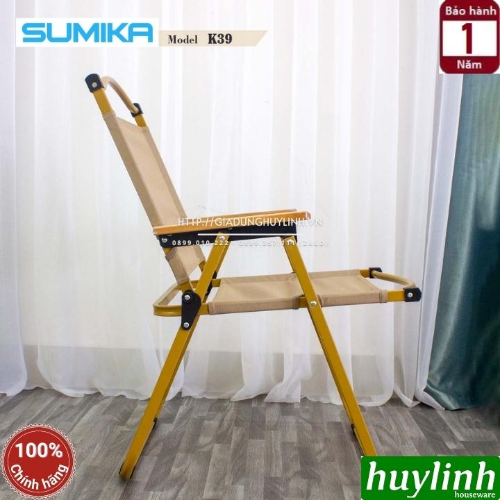 Ghế picnic dã ngoại gấp gọn Sumika K39 - Ghế cà phê - Ghế câu cá - Tải trọng 120kg chắc chắn - Hàng chính hãng