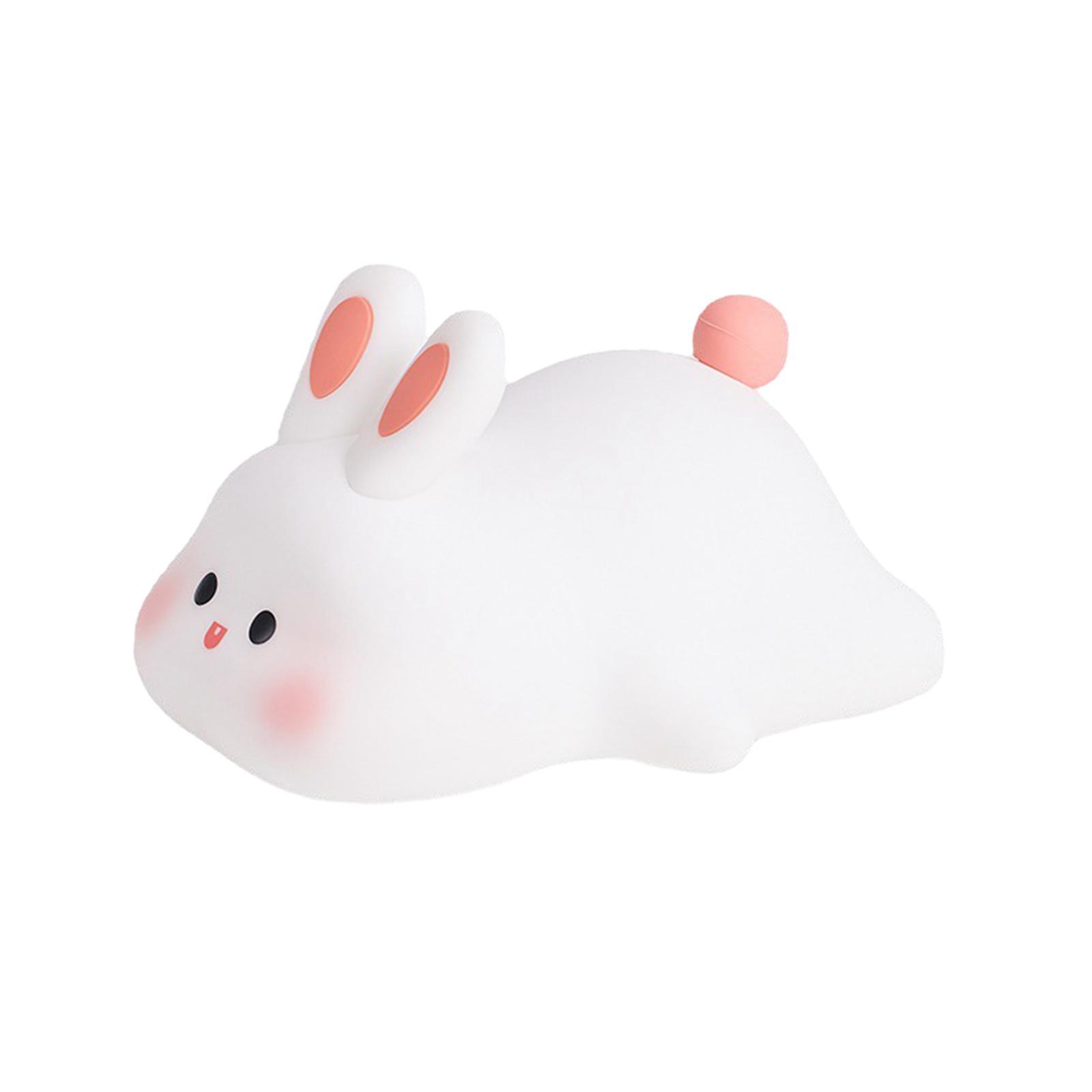 Rabbit Night Light Kids LED USB Bunny Bedside Lamp for Sleeping Bedroom Home