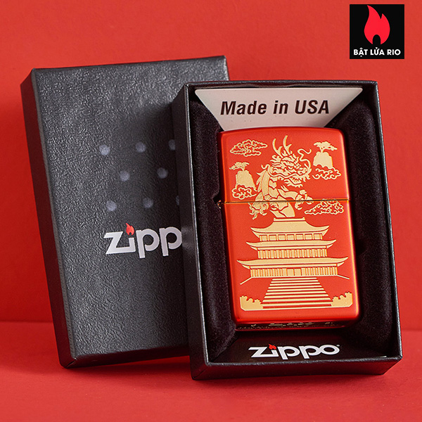 Bật Lửa Zippo 49517 – Zippo Eastern Design Dragon Design Metallic Red