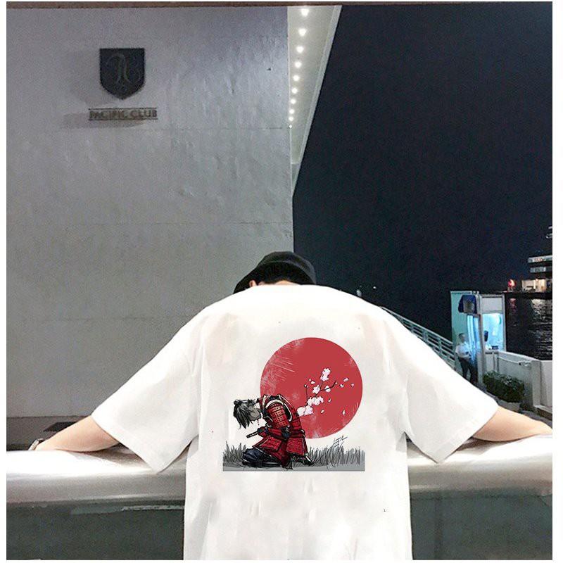 Áo thun unisex form rộng họa tiết phong cách Nhật Bản vải dày mịn 2020T2471
