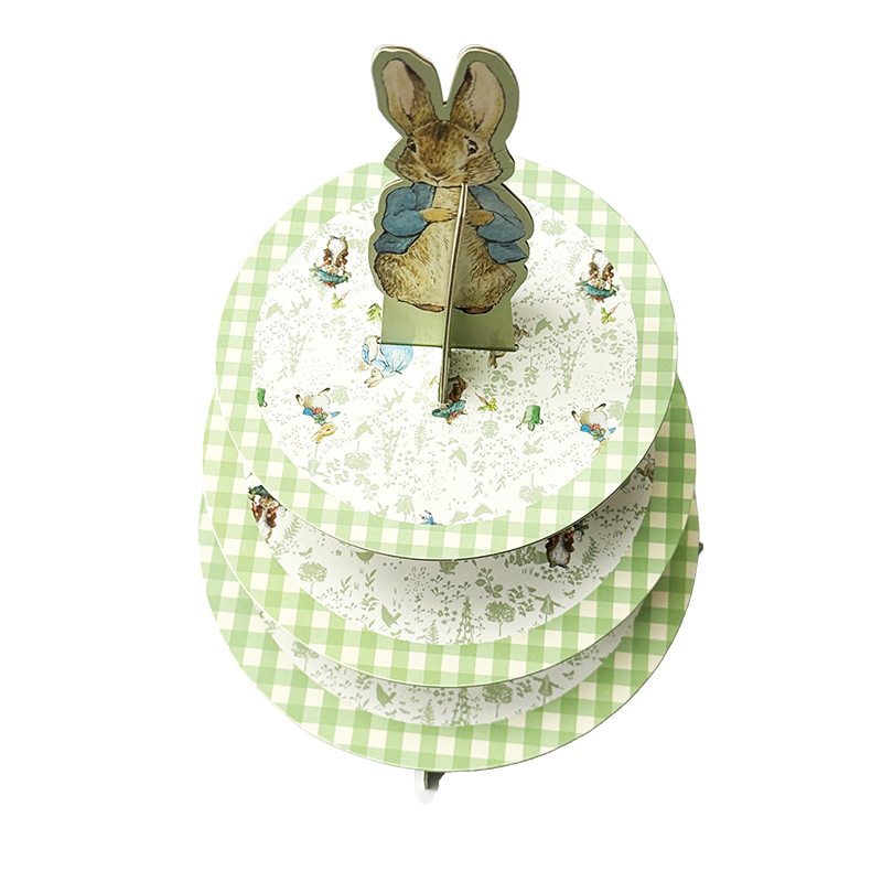 Peter Rabbit Cake Holder Phụ kiện giấy tùy chỉnh dày Cake Holder