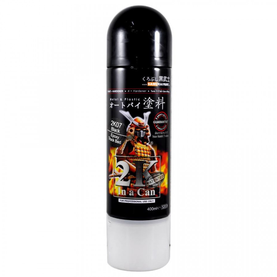 Chai sơn xịt Samurai Kurobushi 2K01 phủ bóng màu trong 400ml