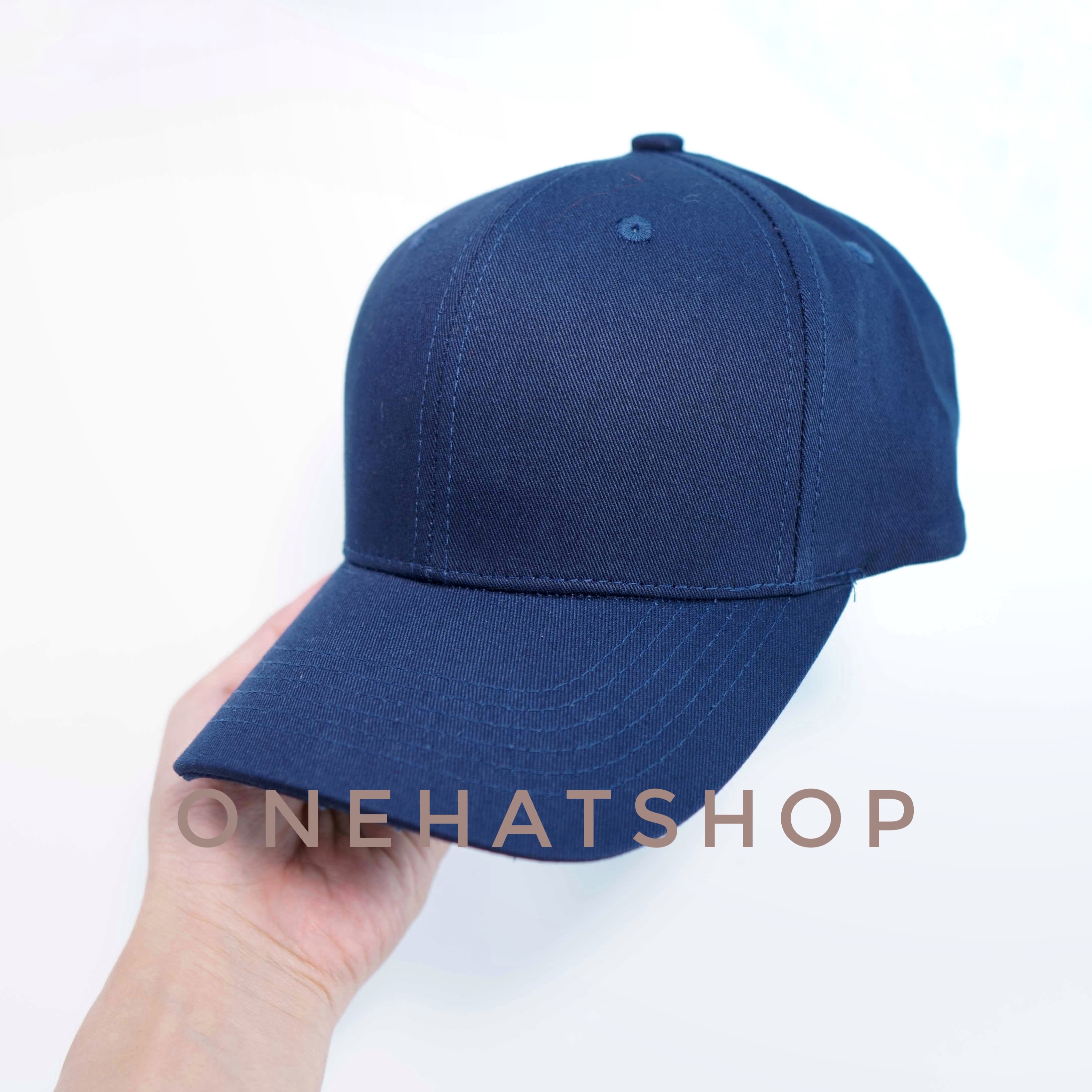 Hình ảnh Nón kết trơn đẹp vải xanh Navy fom nón Baseball/Ball cap Brand One Hat