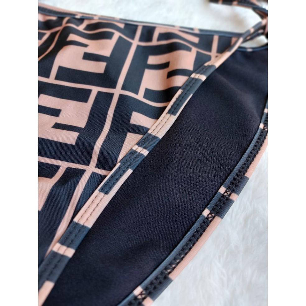 freeship Bikini hai mảnh sexy tam giác nâu họa tiết chữ z đẹp ( Hàng loại 1)