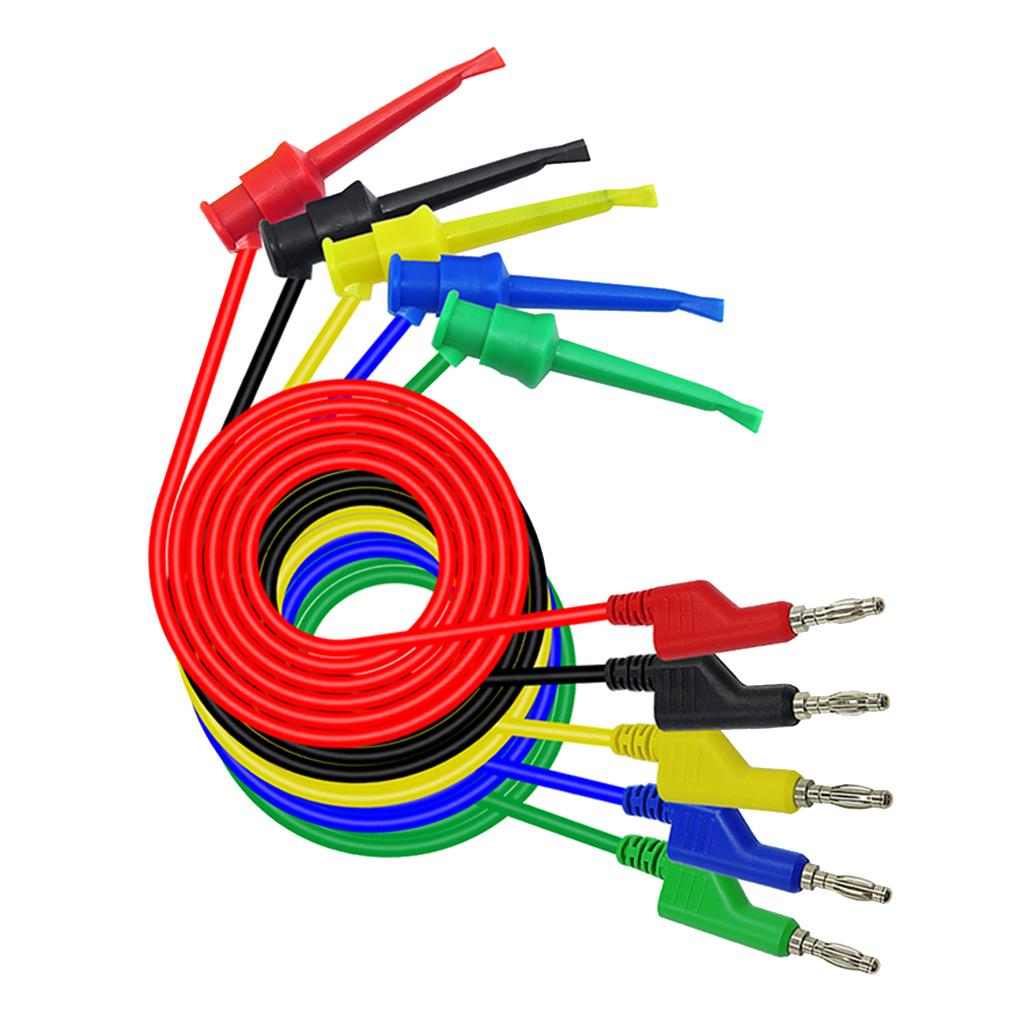 5 Chiếc/Màu 4 Mm Chuối Cắm Để Kẹp Thử Dẫn Dẻo Silicone Kiểm Tra Dây
