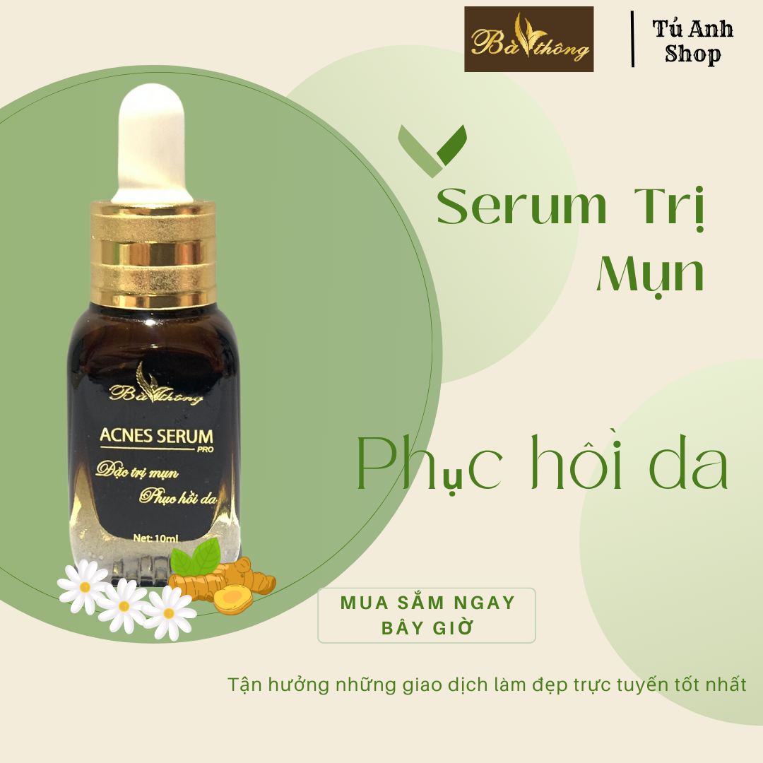 Serum Giảm Mụn Thâm Acnes Serum Bà Thông  Chiết Xuất Từ Thảo Dược Thiên Nhiên, An Toàn,