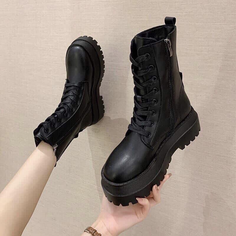 BOOT ULZZANG CAO CỔ CÓ KHOÁ