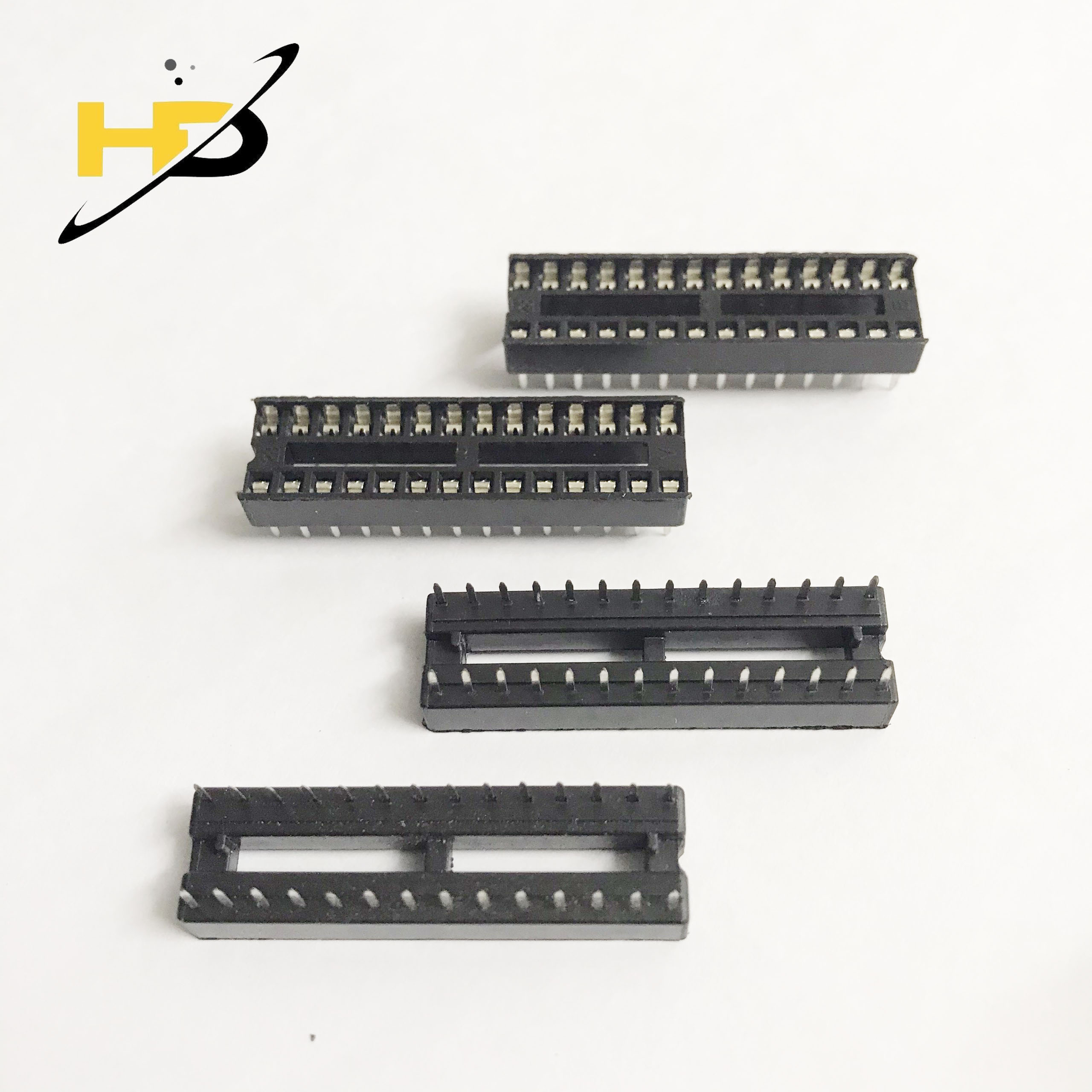 Đế IC 28 Chân DIP-28 Nhựa Đen Thân Hẹp Bản Nhỏ