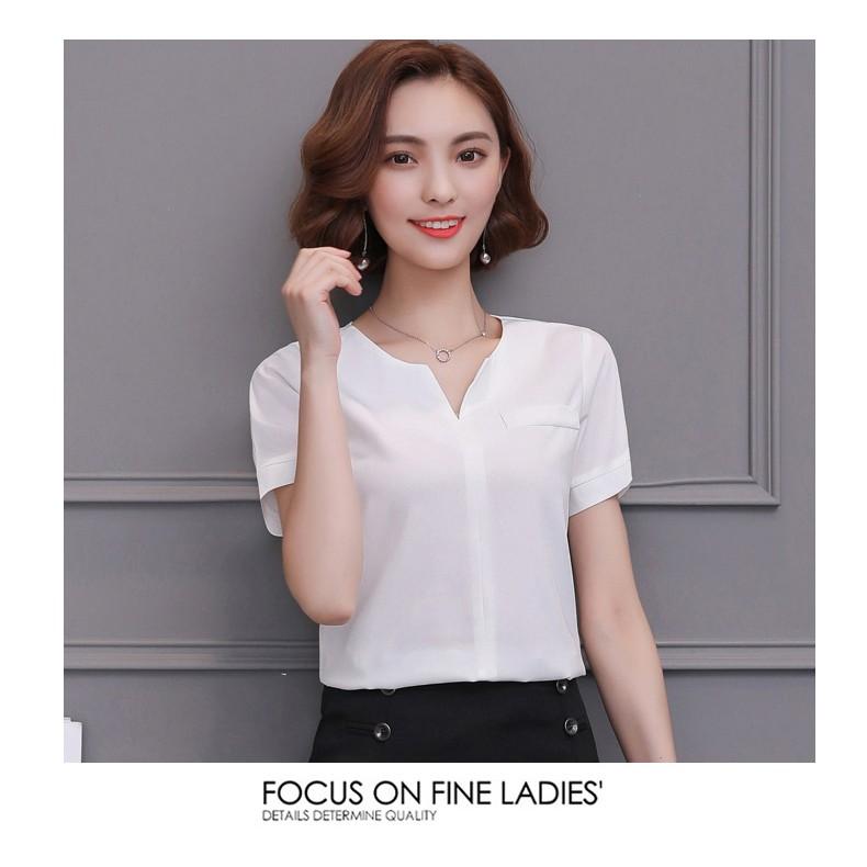 SƠ MI CỔ CHỮ V TAY NGẮN
