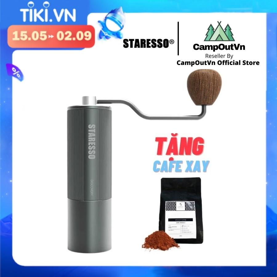 Xay cà phê cầm tay Staresso cho cafe du lịch dã ngoại đồ cắm trại cối xay cafe nguyên hạt mini campoutvn A215