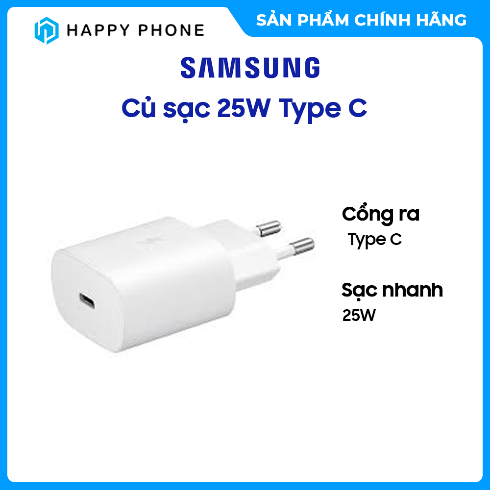 Củ Sạc Type C Samsung 25W  - Hàng chính hãng, Mới 100%