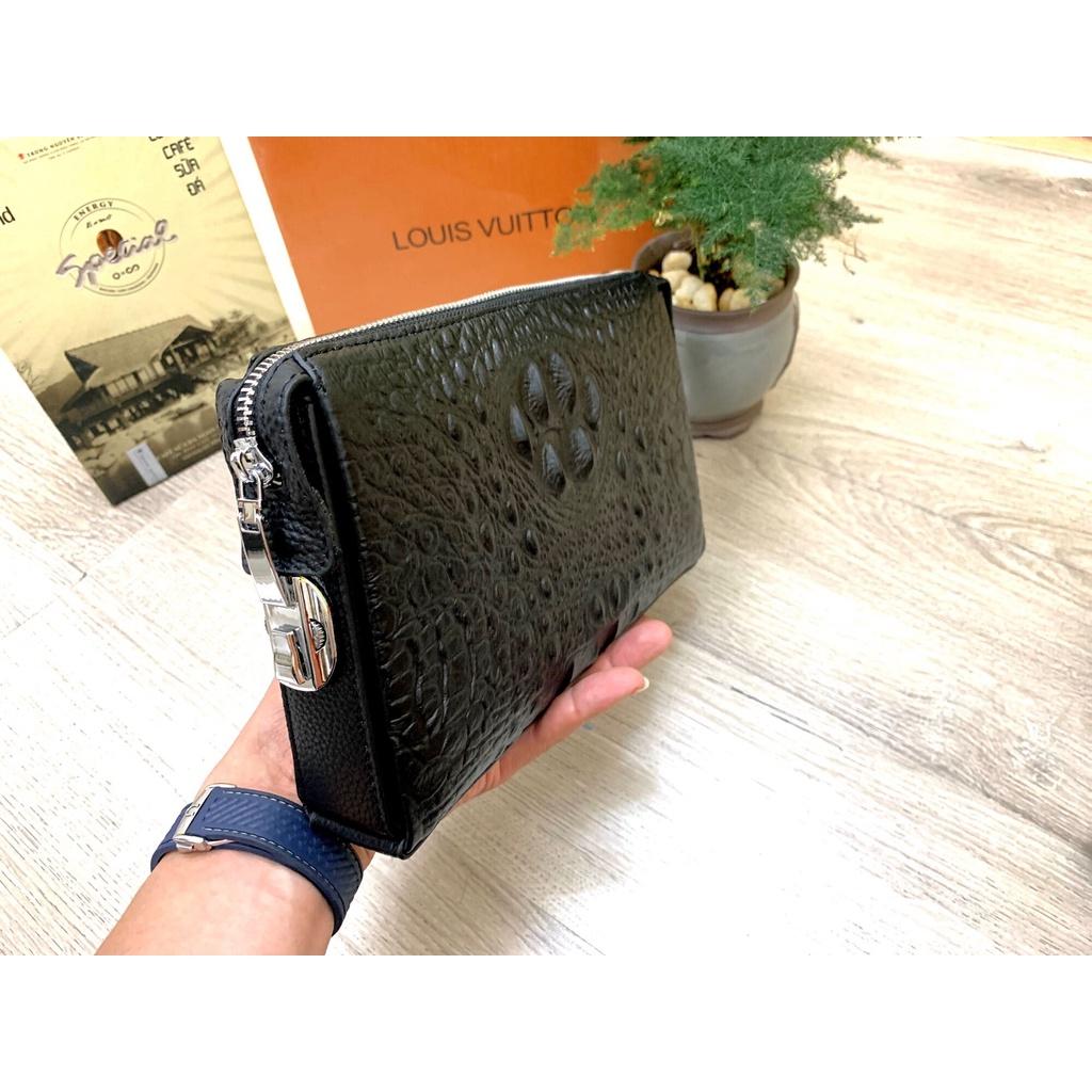 Ví Cầm Tay Da Thật Siêu Cấp.Bóp Da Cầm Tay 3003.Clutch Da Thật Cao Cấp.