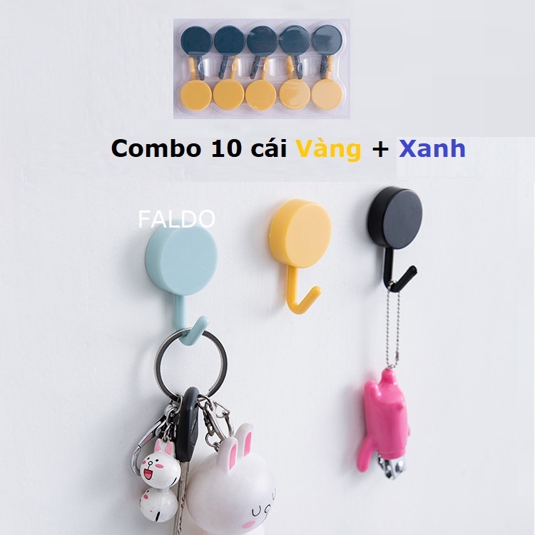 Combo 10 Móc Dán Tường Đa Năng Siêu Dính (Màu Thời Trang)