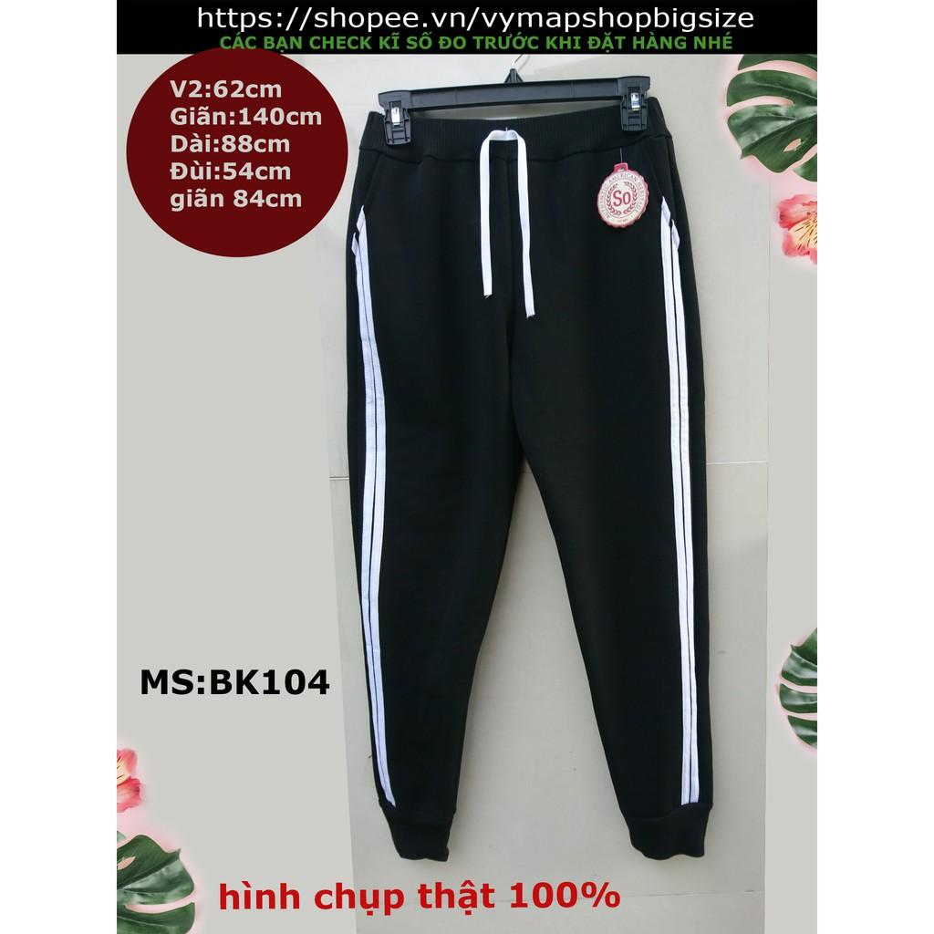 quần 2 sọc BIG SIZE 70-100KG unisexNAM NỮ vải umi siêu đẹp