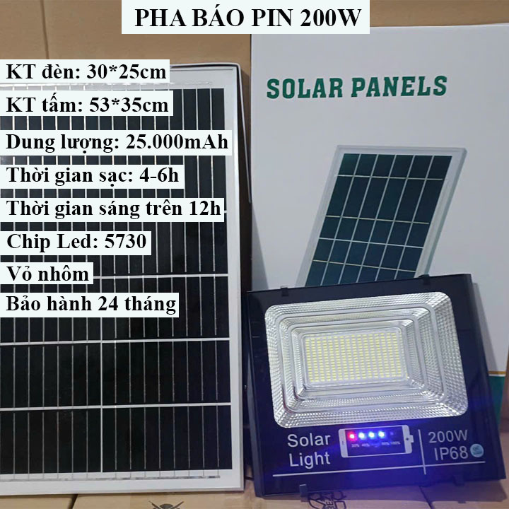 ĐÈN NGOÀI TRỜI, ĐÈN LED NĂNG LƯỢNG MẶT TRỜI SOLAR LIGHT 200W-JD8200