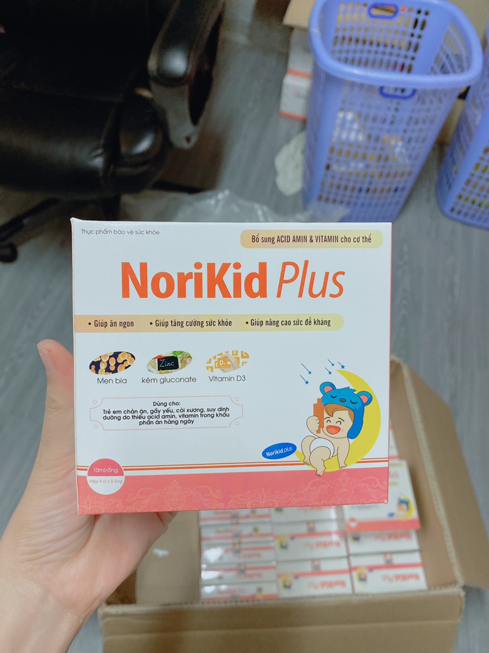 NORIKID PLUS Giải Pháp Cải Thiện Biếng Ăn, Giảm Táo Bón Cho Bé Hộp x20 ống