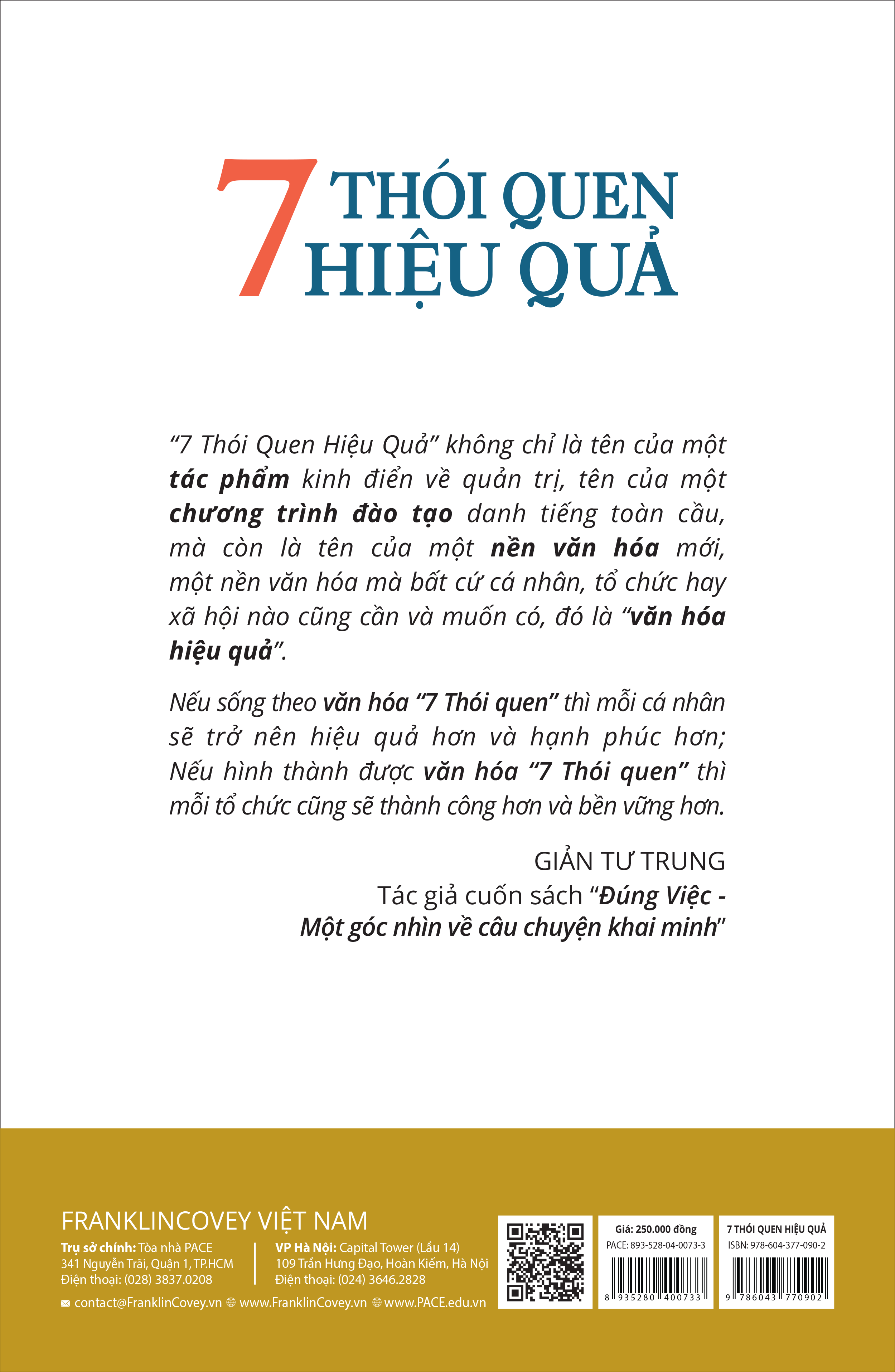 7 Thói Quen Hiệu Quả (The 7 Habits Of Highly Effective People) - Stephen R. Covey - PACE Books