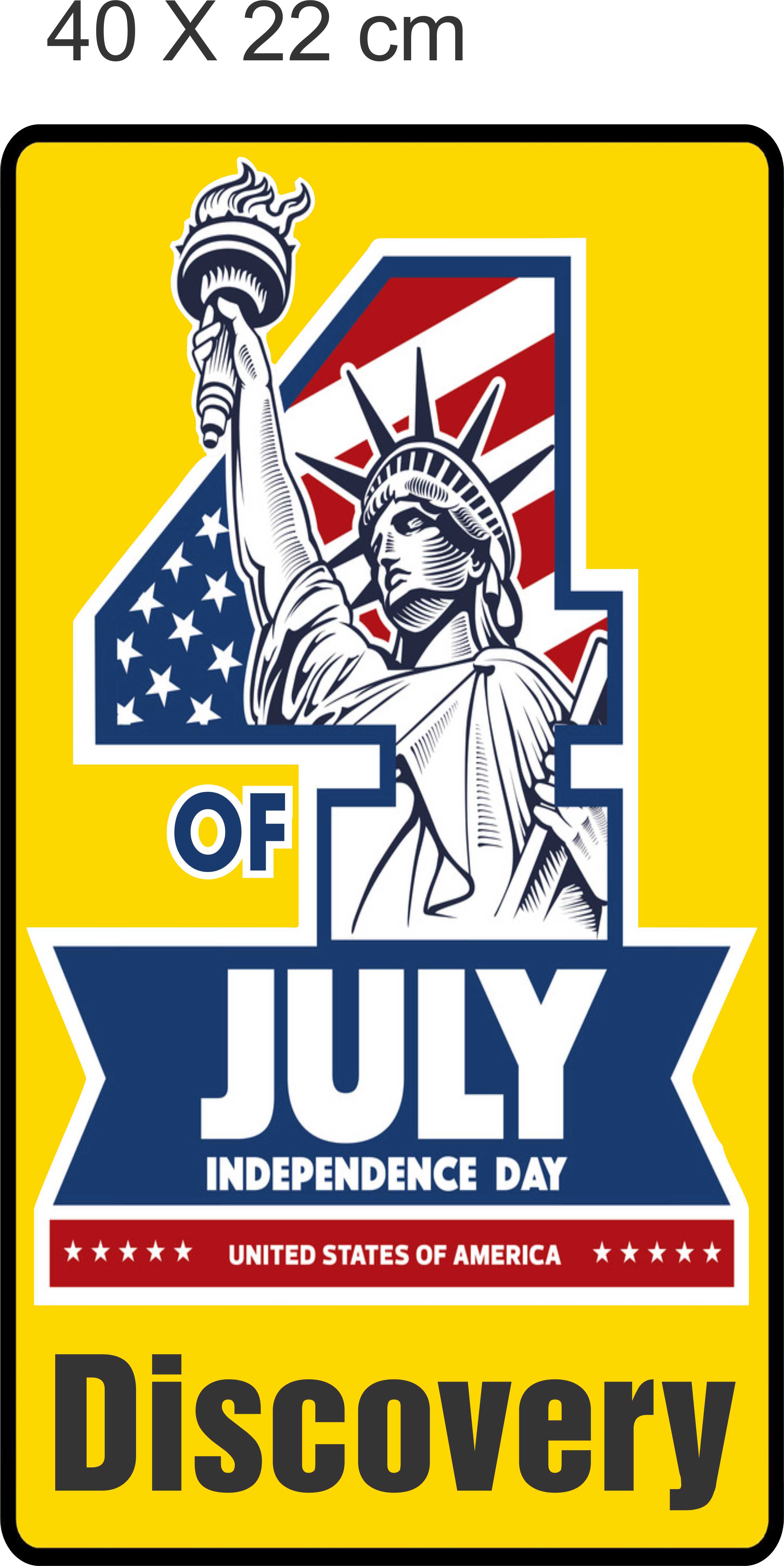 Decan trang trí xe tải biểu tượng ngày độc lập Mỹ , sticker 4 of July dán xe tải