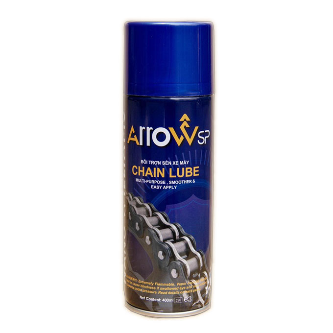 Chai xịt sên , bôi trơn sên xe máy ARROWsp Chain Lube 400ml .