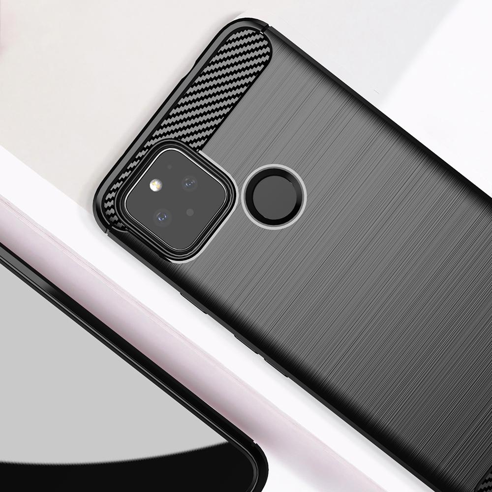Ốp lưng dành cho Google Pixel 4A 5G silicone mềm Carbon phay xước chống sốc chống vân tay