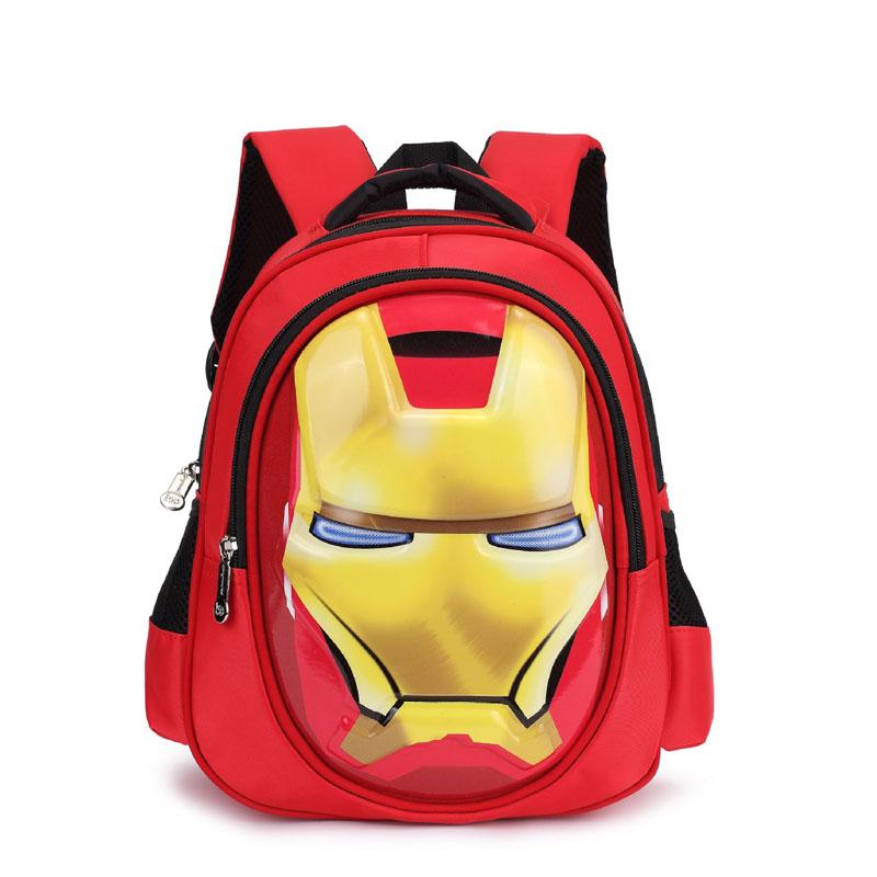 3D Người Sắt Sinh Bé Trai Gái Schoolbag Thanh Thiếu Niên Cao Cấp Hoạt Hình Ba Lô Trẻ Em Chống Nước Du Lịch