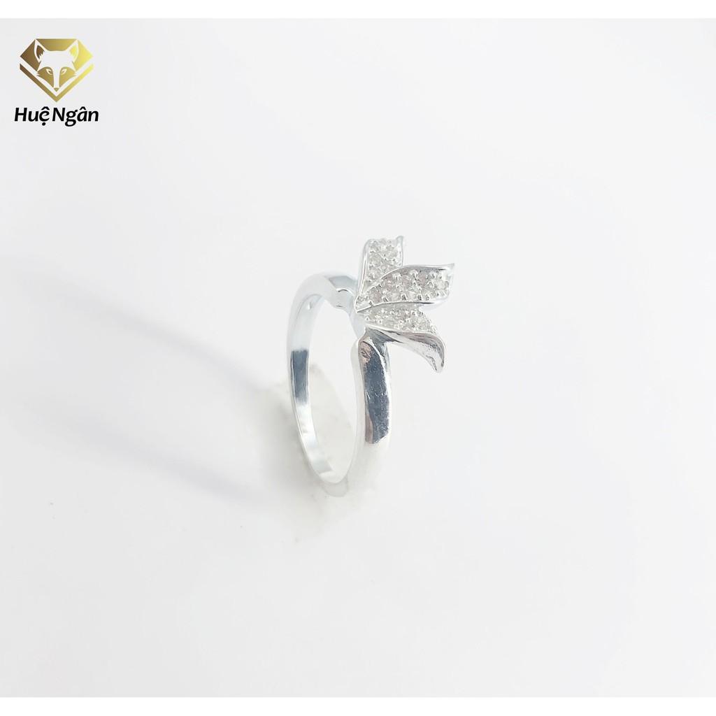 Nhẫn bạc Ý 925 Huệ Ngân - Nhẫn Chiếc Lá TẦM XUÂN S104