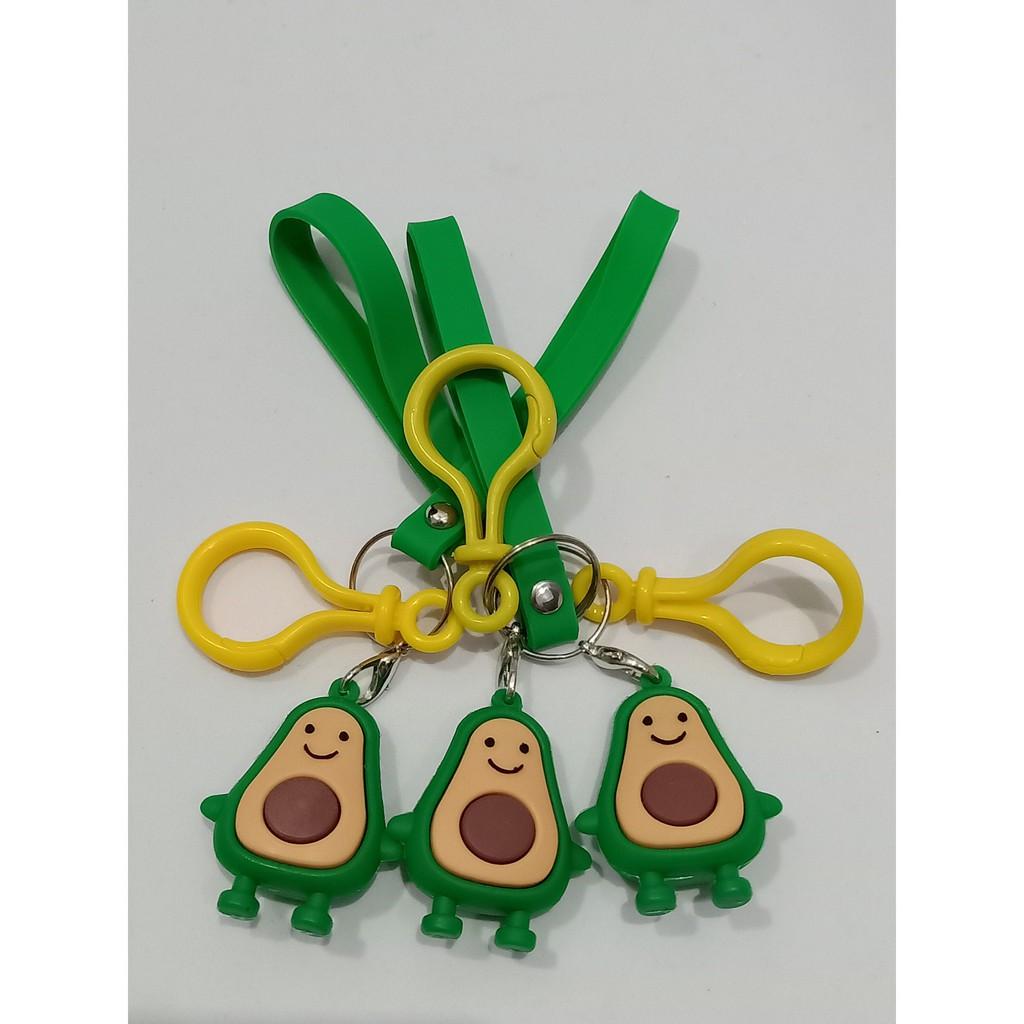 Móc khóa hình bơ dễ thương, móc khóa bơ-Móc khóa bơ mẫu 2-Móc khóa keychain dẻo quả bơ Tom House