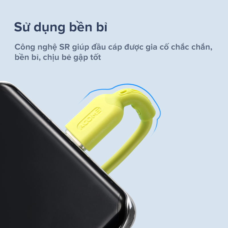 Cáp Sạc Nhanh ACOME Tương Thích Với Các Thiết Bị IOS/Android [HÀNG CHÍNH HÃNG]