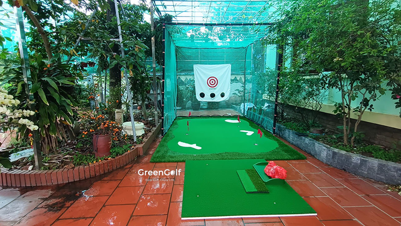 Khung Lưới Tập Golf Nhiều Kích Thước Tặng kèm Hồng Tâm/ 2 Lớp Lưới/ Tặng 10 Bóng/ Chơi Golf An Toàn Tại Nhà )