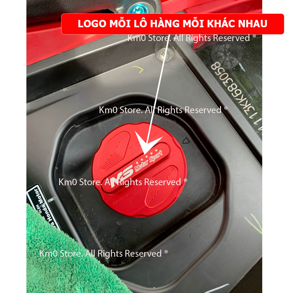 Ốp Nắp Xăng Nhôm CNC XE VISION