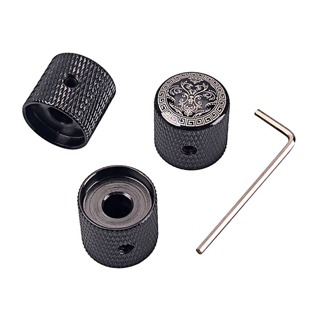 3 x Dome Metal Control knobs for TL ST Electric Guitar Parts Accessories