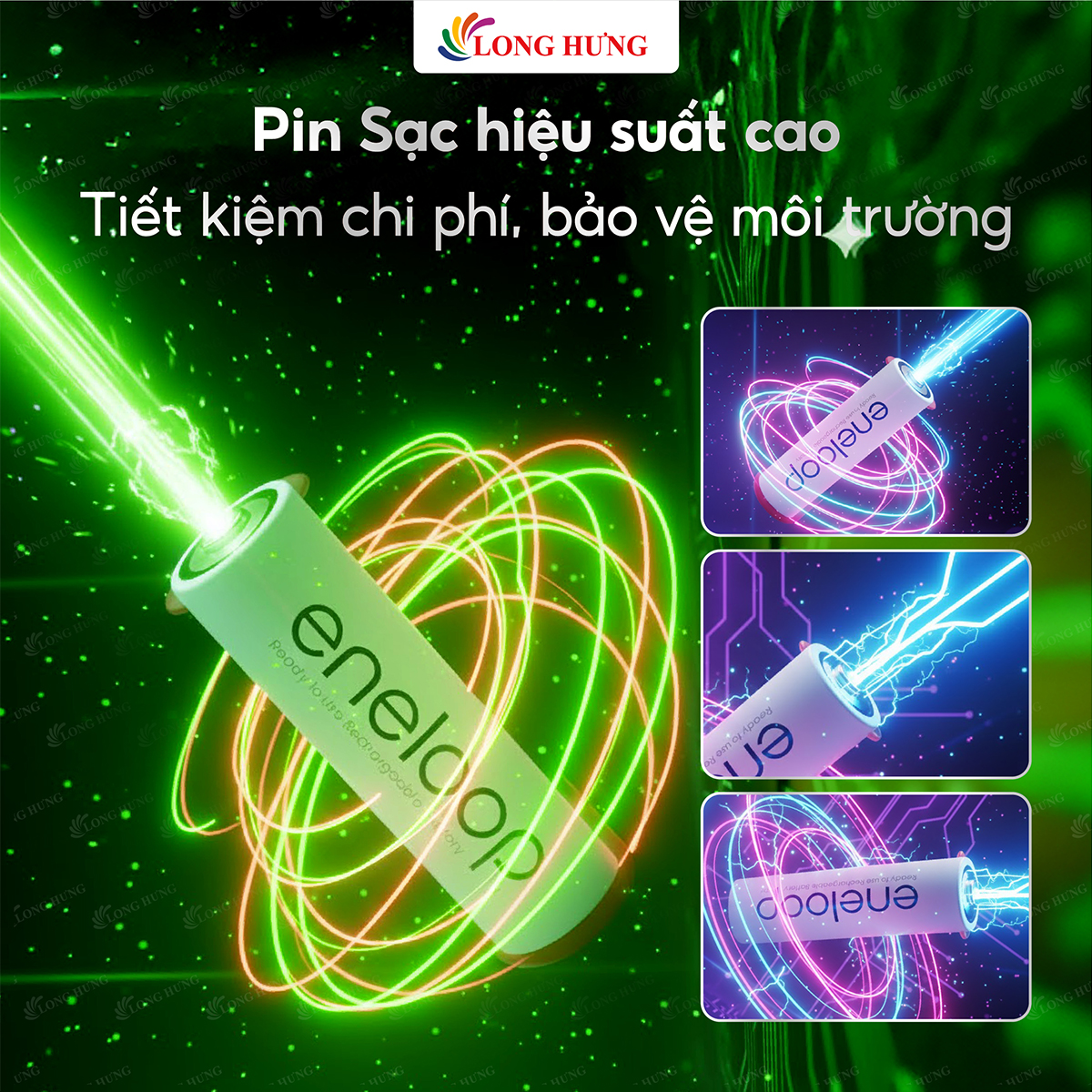 Vỉ Pin sạc Panasonic Eneloop AAA 800mAh BK-4MCCE/2BT (2 viên/10 viên) - Hàng chính hãng