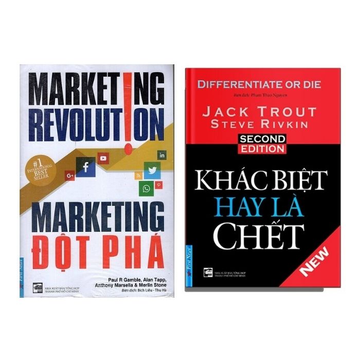 Combo 2 cuốn: Marketing Đột Phá + Khác Biệt Hay Là Chết