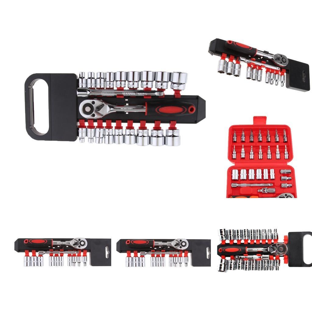 Socket Set Repair Tool Torque Ratchet Wrench Chrome Vanadium Steel