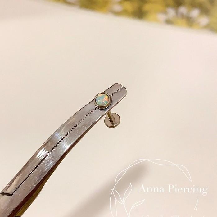 Khuyên môi tai đá opal bằng thép y tế piercing - XUÂN SHOP