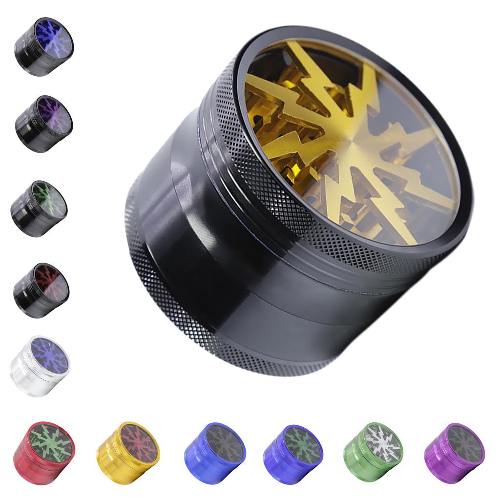 Aluminum Alloy Spice Herb Weed Grinder Mill Crusher 63mm