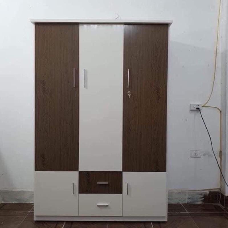 Tủ nhựa Đài Loan - tủ nhựa 3 cánh, tủ quần áo nhựa Đài Loan màu Trắng, hồng, xanh dương, vân gỗ óc chó, vân gỗ