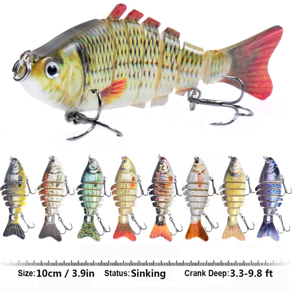 Mồi câu cá cứng nhân tạo 3D Lure VIB với thiết kế 7 đoạn chất liệu ABS bền.