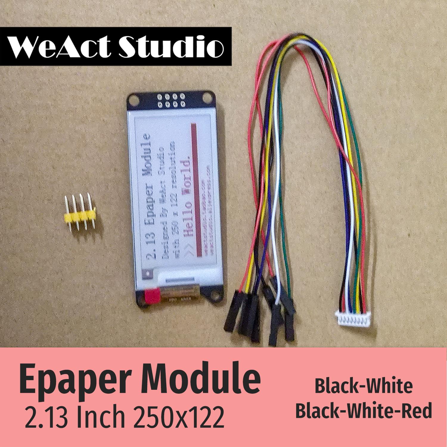 Weact 2.9 '' 2.13 "2.9 2.13 inch Mô-đun Epaper E-Paper E-Onk Eink Màn hình SPI Black-White Black-White-Red