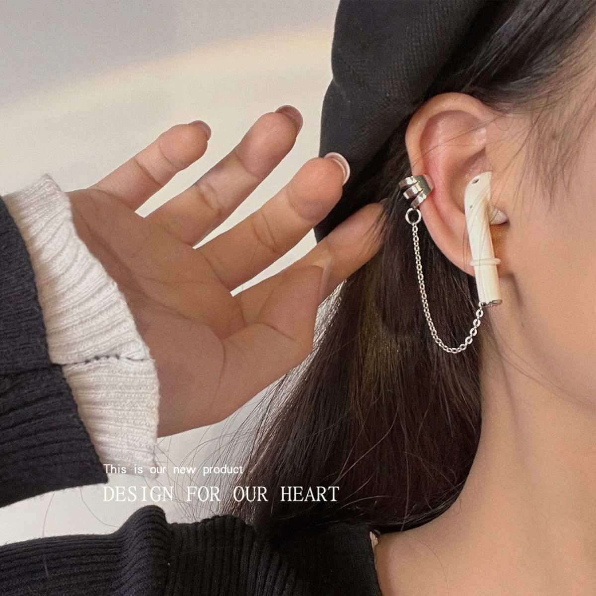 Bông tai khuyên tai đeo tai nghe airpod phụ kiện giới trẻ đa năng đa phong cách tiện dụng