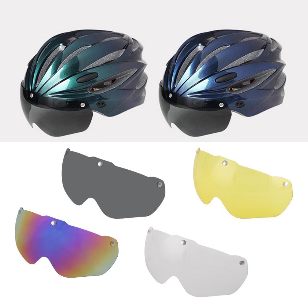 4 Piece Helmet Eye Lens Triathlon Road Mountain Cycling Helmet Lens