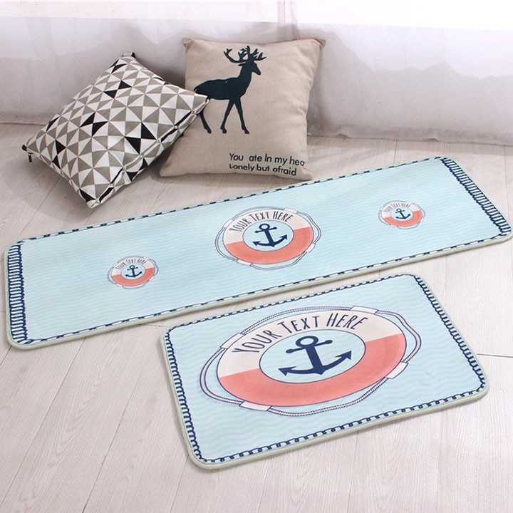 COMBO 2 Miếng Thảm Bếp 3D Chống Trơn Trượt Sàn Nhà + Thảm Lau Chân Nhà Tắm Siêu Thấm Hút - Tặng 1 móc kẹp đồ dùng trái tim