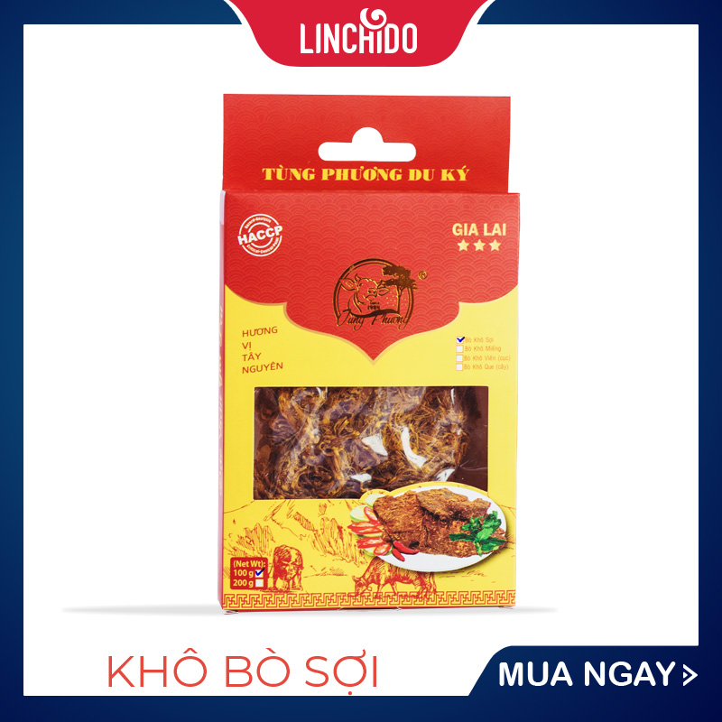 Khô Bò Sợi _ Tùng Phương Du Ký _ Loại 100 Gram ( LOẠI HỘP )