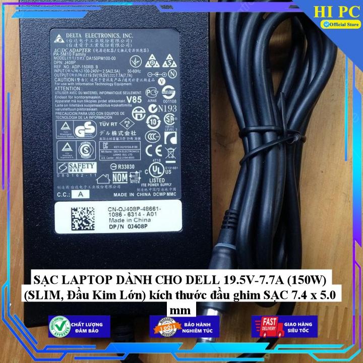 SẠC LAPTOP DÀNH CHO DELL 19.5V-7.7A kích thước đầu ghim SẠC 7.4 x 5.0 mm - Kèm Dây nguồn - Hàng Nhập Khẩu