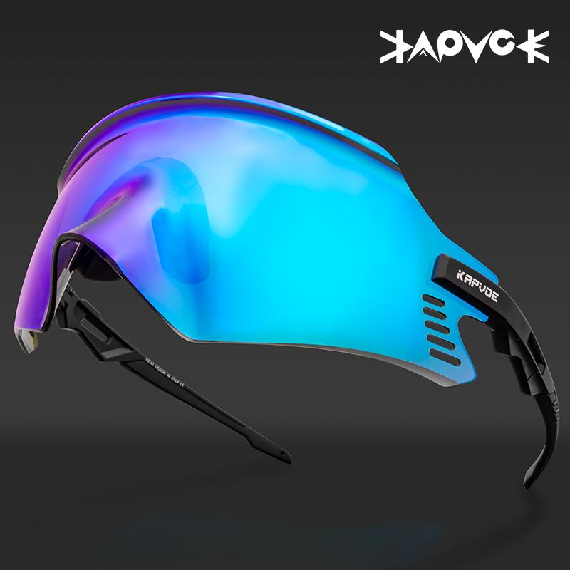 Kapvoe đàn ông xe đạp thể thao kính đeo xe đạp đi xe đạp leo núi ngoài trời kính thể thao UV400 Bảo vệ kính bảo hộ Phụ kiện kính mắt Color: 08