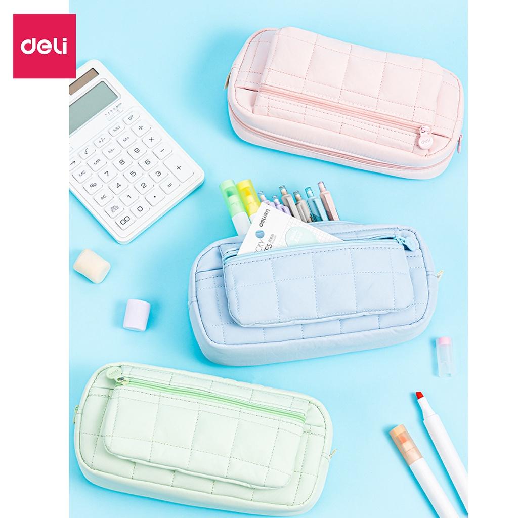 Túi Hộp Đựng Bút Vải Cotton Cute Xinh Xắn Màu Pastel Deli - Phù Hợp Cho Học Sinh Văn Phòng Đựng Đồ Dùng Cá Nhân Mĩ Phẩm Đồ Du Lịch - 67066