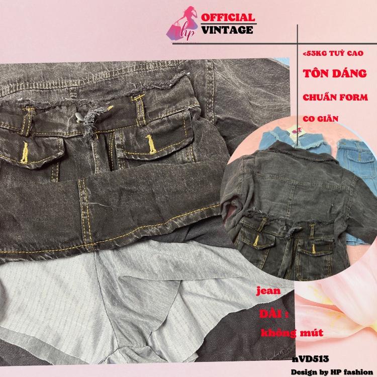 Set đồ nữ áo jean croptop kèm chân váy kiểu hàn quốc tôn dáng VD513