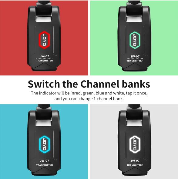 JOYO JW-06 JW-07 Digital Wireless Transmitter&amp; Receiver- Bộ Thu Phát Tín Hiệu Không Dấy Cho Thu Âm Biểu Diễn Nhạc Cụ- Hàng Chính Hãng