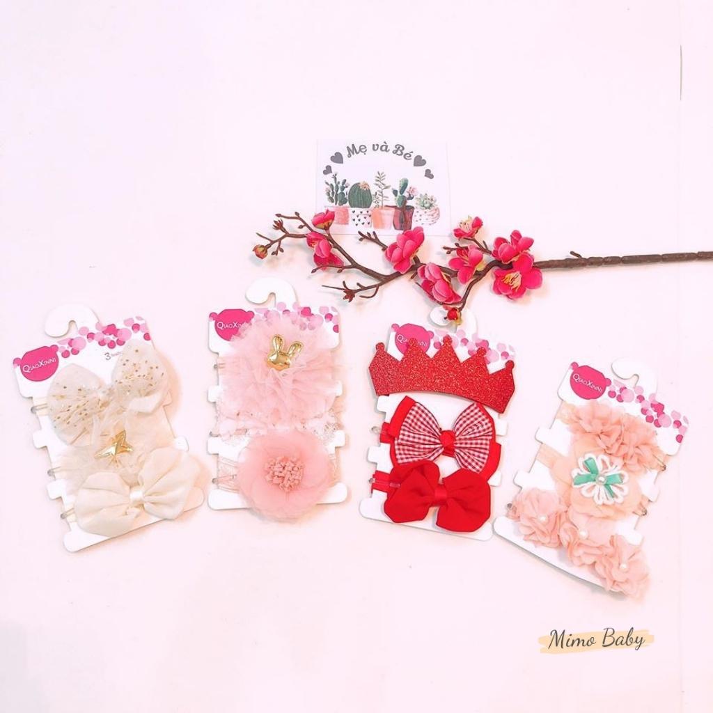 Set 3 băng đô cho bé - Voan 4 mẫu BD58 Mimo Baby